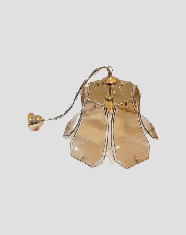 Vintage pendant light fitting and 2 wall lights