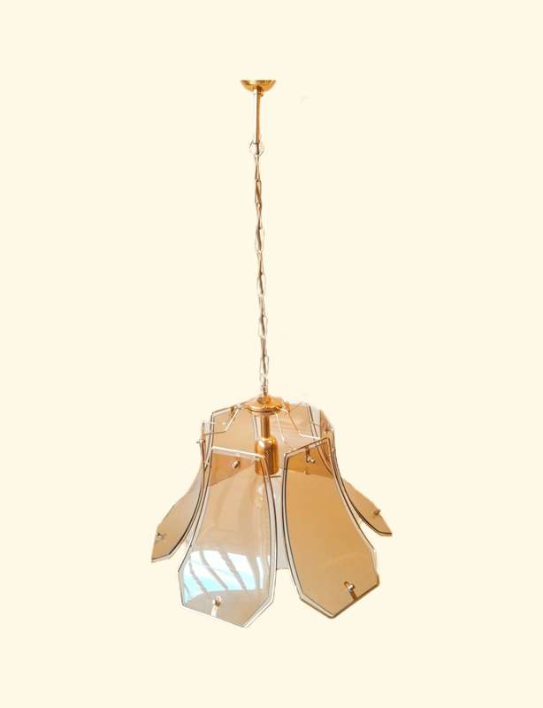 Vintage pendant light fitting and 2 wall lights