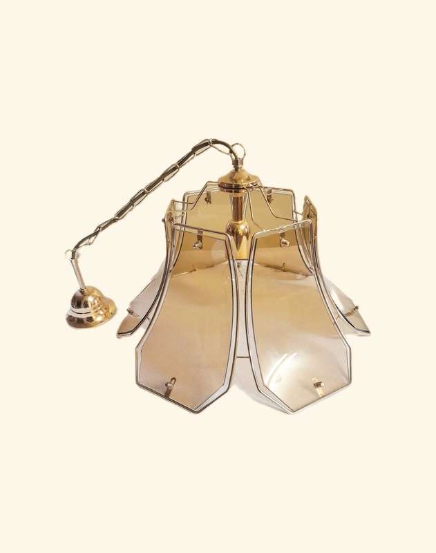 Vintage pendant light fitting and 2 wall lights