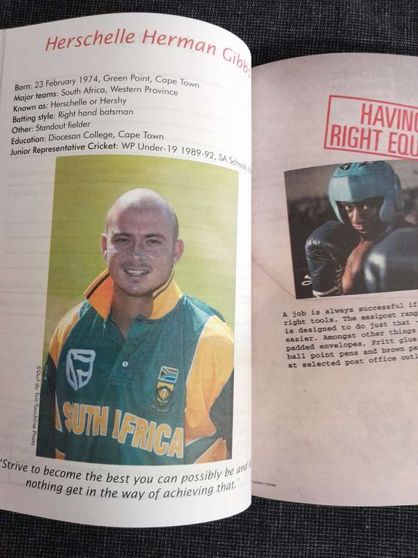 ICC cricket world cup 2003 school diary