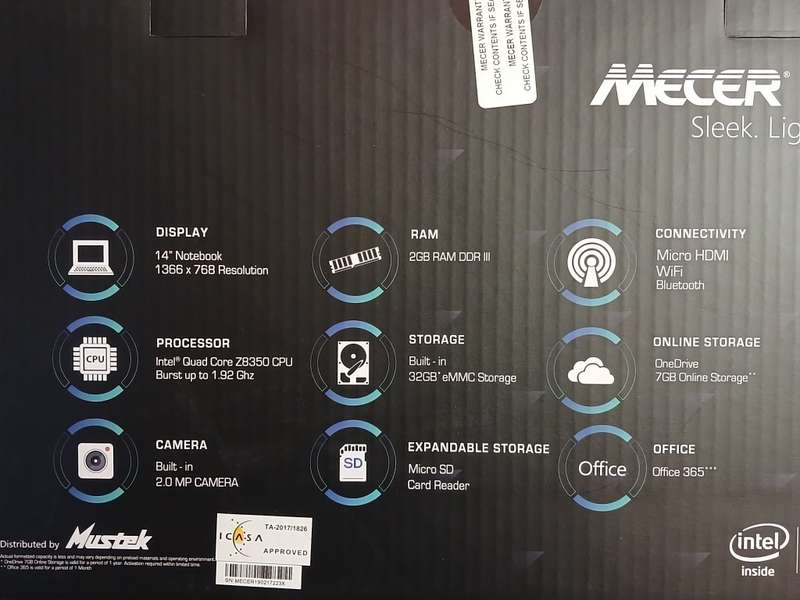 Mecer Z140C 14inch Windows 10 laptop