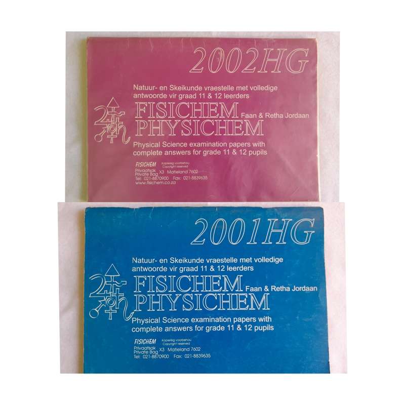 Physichem Grade 11 and 12 physical sciences Questions and Answers 2 books
