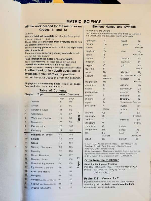 Grade 11 and 12 Physics and Chemistry Notes Exam Fever Series
