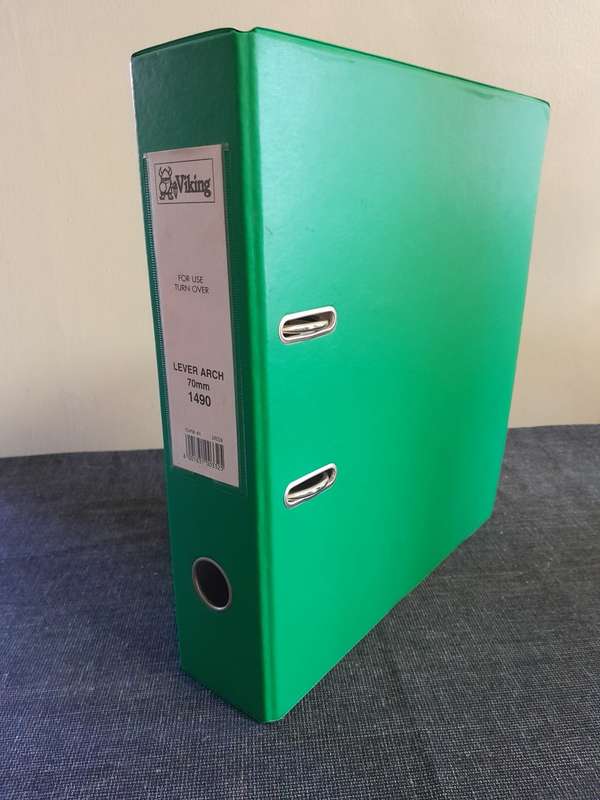 75 filing sleeves and Lever Arch A4 PVC file
