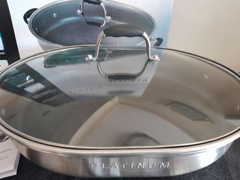 Stainless Steel Electric frying pan non stick large oval NEW
