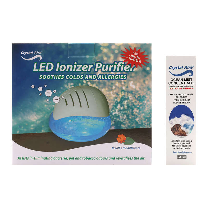 Crystal Aire LED purifier plus 200ml Ocean Mist concentrate bundle