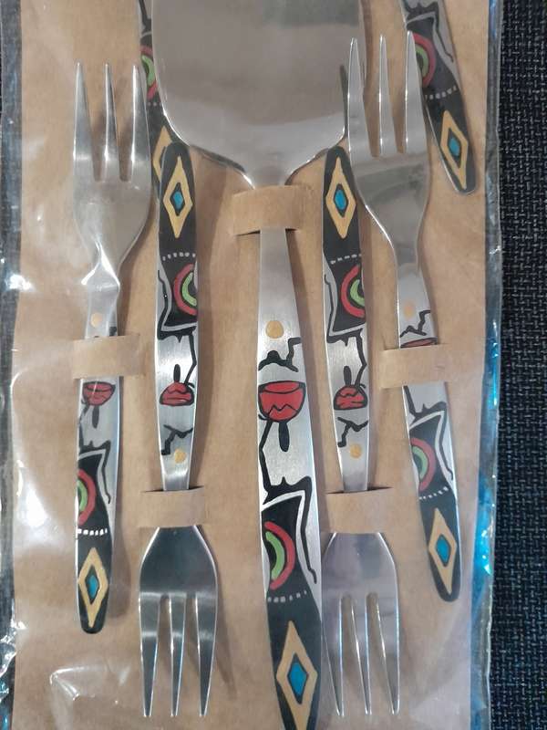 Heritage series Cake server set with cake lifter, 6 forks and sugar spoon