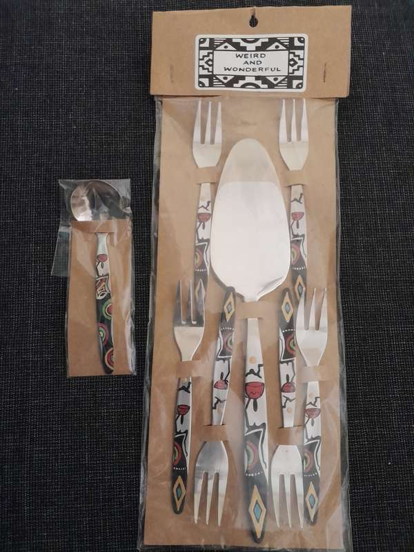 Heritage series Cake server set with cake lifter, 6 forks and sugar spoon