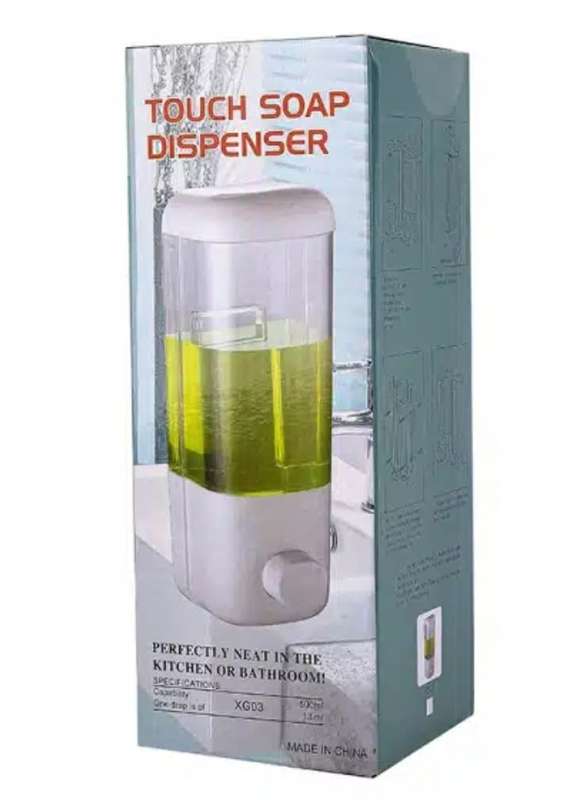 Wall mounted liquid soap dispenser White