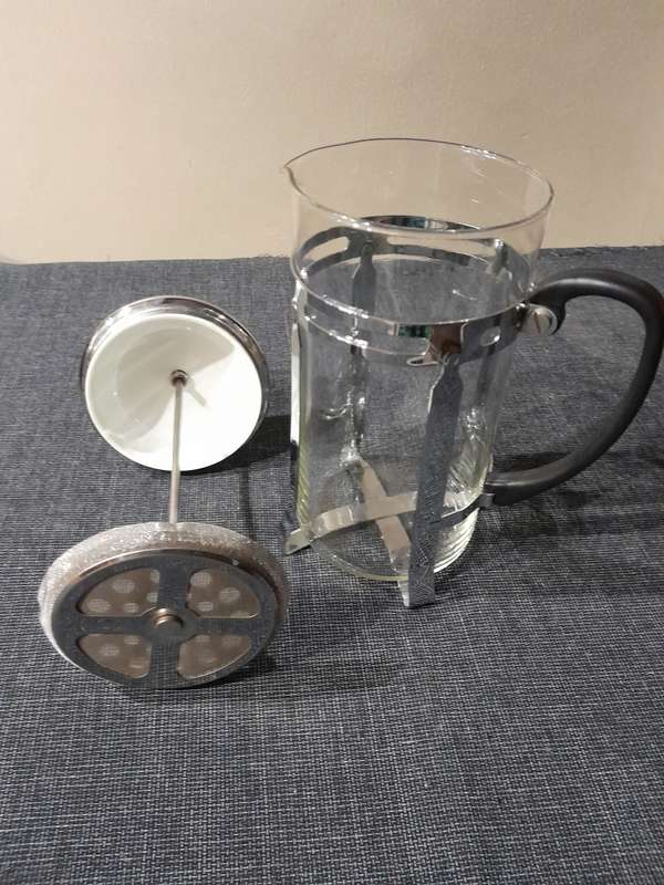 Glass and Chrome coffee plunger French press 1L (4 mugs)