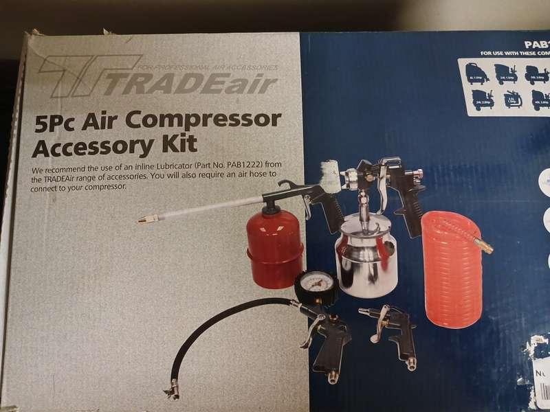 Tradeair 5 piece Air Compressor Accessories Kit Brand New