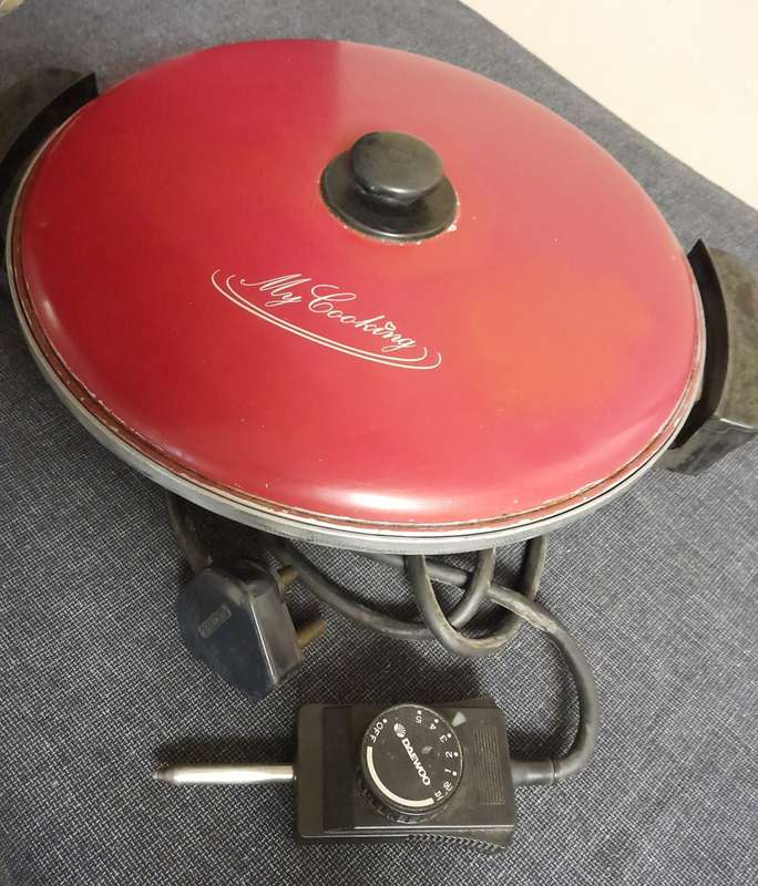 Vintage electric pizza pan frypan