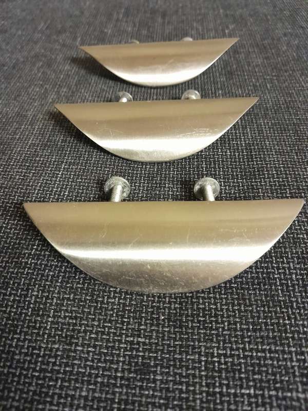 Silver chrome door handles x 3