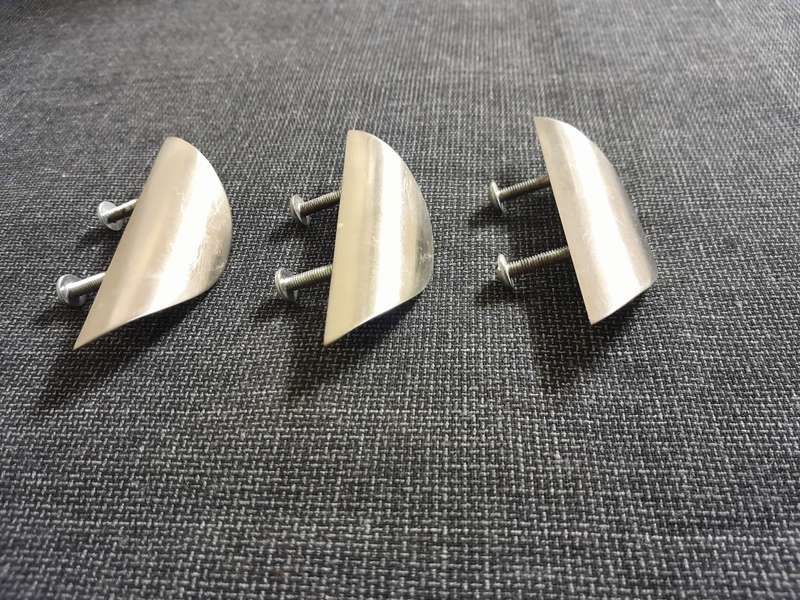 Silver chrome door handles x 3