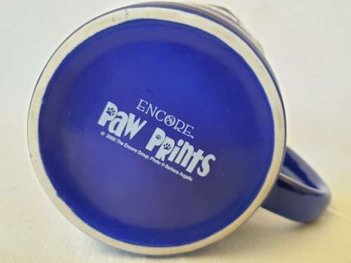 BLUE CERAMIC YORKIE COFFE MUG