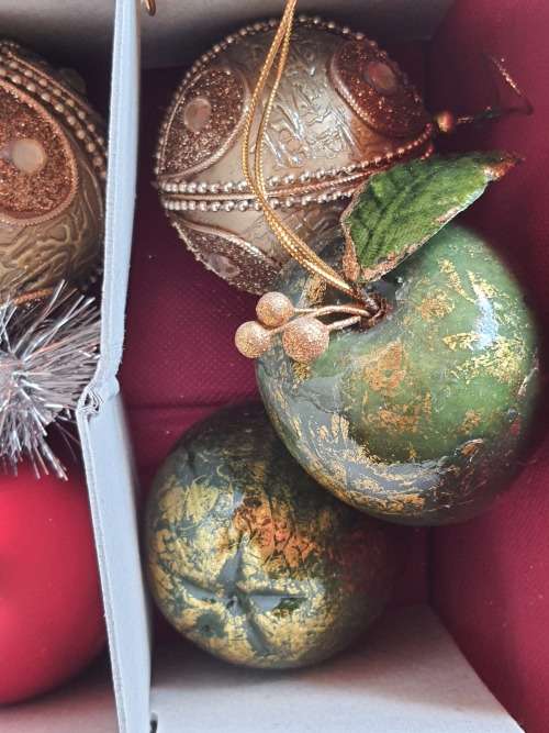 RARE ANTIQUE  EXTRA LARGE CHRISTMAS DECORATIONS MADE OF BLOWN GLASS