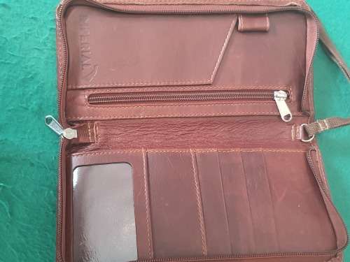 GENUINE LEATHER WALLET CARD HOLDER BROWN COLOUR MADE BY IMPERIAL