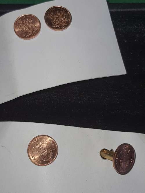 A JOBLOT COIN CUFFLINKS
