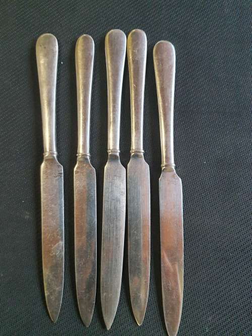 MAPPEN and WEBB 5 KNIVES EPNS