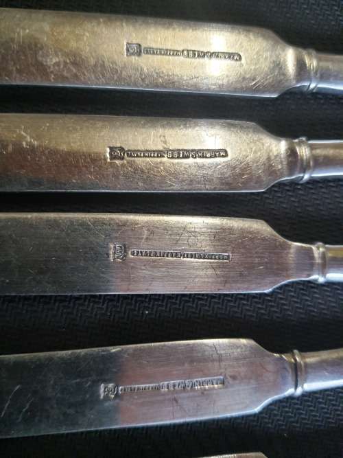 MAPPEN and WEBB 5 KNIVES EPNS