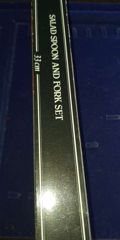 A SET OF GENUINE SILVER PLATED SALAD SPOON AND FORK SET