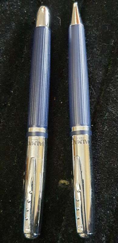 Balmain ball pen and roller ball pen set