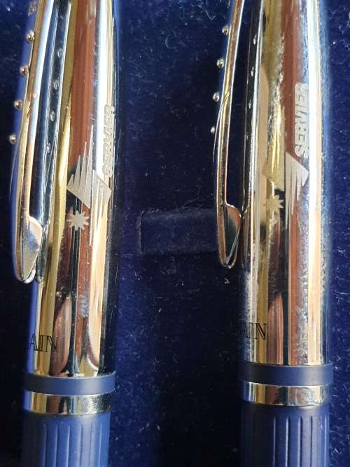 Balmain ball pen and roller ball pen set