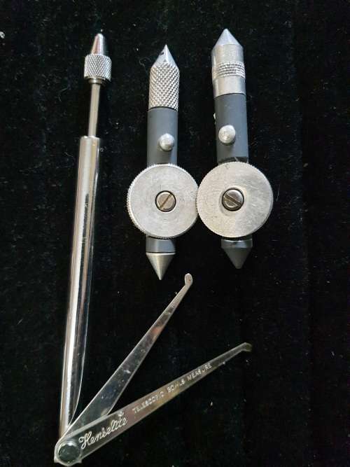 3 VINTAGE CENTER LINE AND BOWL MEASURING TOOLS