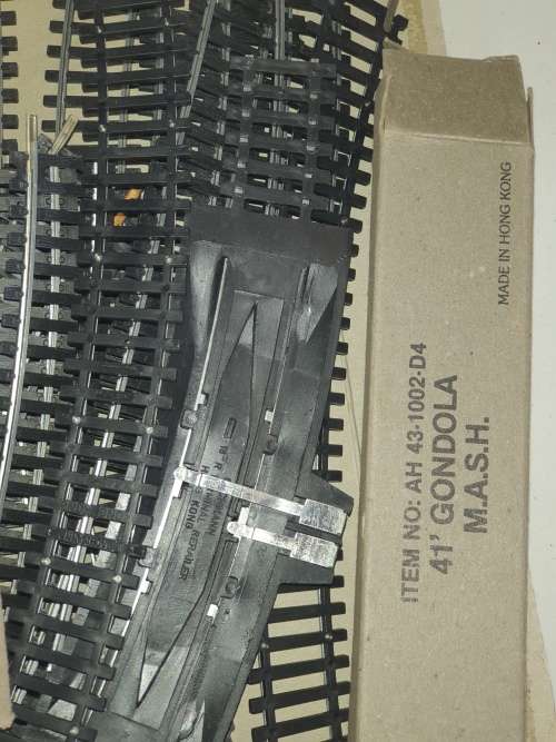 A VINTAGE MODEL TOY TRAIN SET SOLD AS IS, NOT SURE IF IT IS COMPLETE