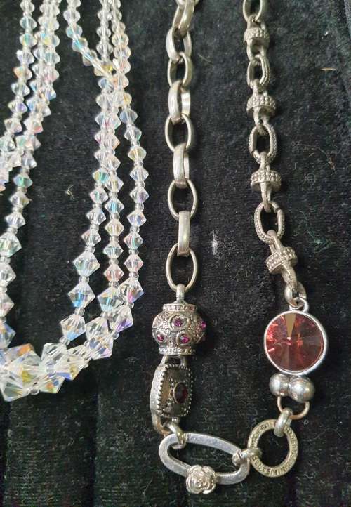 AS COLLECTION OF COSTUME NECKLACES SOLD AS IS