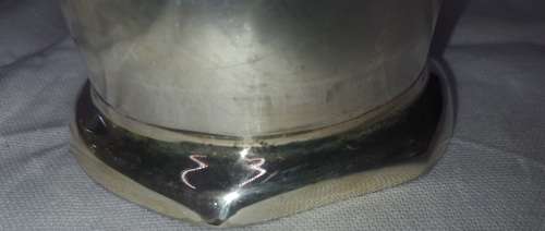 TWO SILVER PLATED SPORTING BEER VINTAGE MUGGS SOLD AS IS