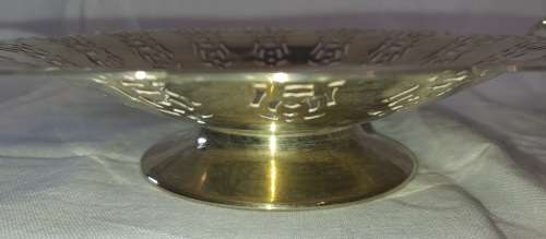TWO VINTAGE SILVER PLATED SERVING DISHES SOLD AS IS