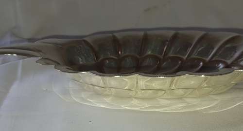 A VINTAGE PATAY FISH BOWL SILVER PLATED SOLD AS IS