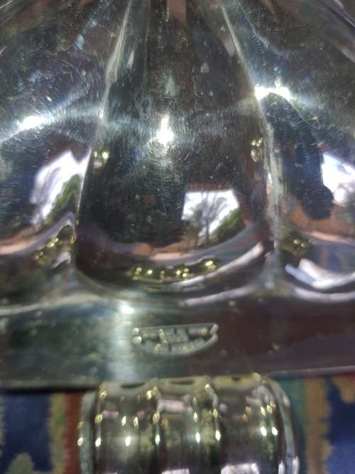 AN ORNATE SIVER PLATED SWEATS BOWL IN GOOD CONDITION SOLD AS IS