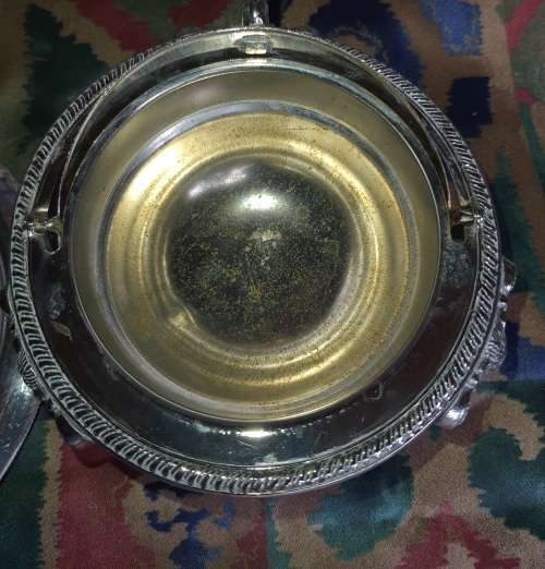 2 VINTAGE EPNS  ORNATE EDWARDIAN STYLE BUTTER BOWLS SOLD AS IS