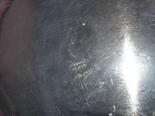 A VINTAGE ROUND SERANGO E.P.C.U PLATED SERVING TRAY SOLD AS IS