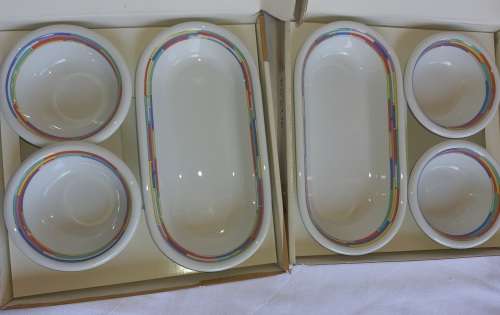 A SET OF TWO ARZBERGE FROM GERMANY SNACK PORCELAIN BOWLS IN ITS ORIGINAL BOXES SOLD AS IS