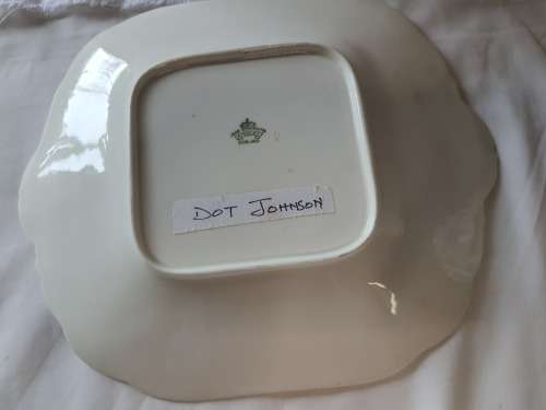 AN ANTIQUE CIRCA 1934 AINSLEY BONE CHINA ENGLAND SERVING TRAY AND A CREAMER
