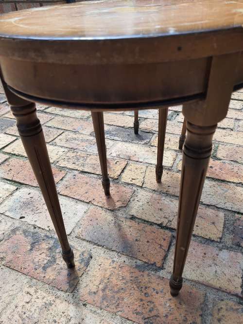 TWO IDENTICAL ANTIQUE OCCASSIONAL COFFEE TABLES