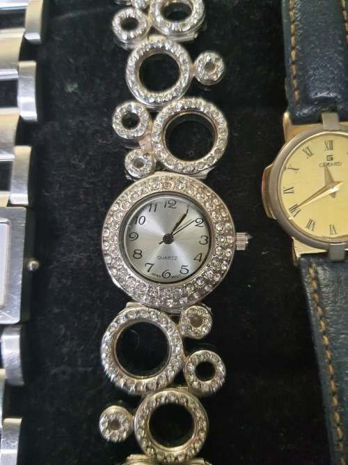 A COLLECTION OF WOMANS DRESS WATCHES SOLD AS IS NOT TESTED