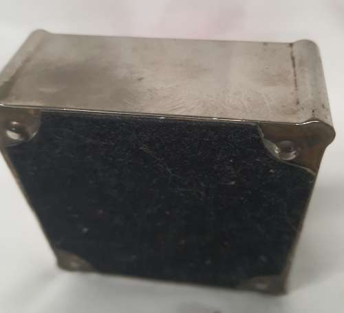 A COLLECTION OF WOMANS LIPS STICK POUCHES AND A SILVER PLATED JEWELRY BOX SOLD AS IS