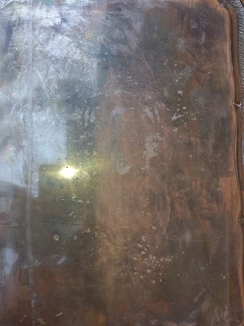 A VINTAGE EDWARDIAN STYLE SILVER PLATED SERVING  TRAY SOLD AS IS