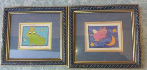 TWO PIECES OF ART BY UNKNOWN ARTIST MADE IN JULY 2004 SOLD AS IS