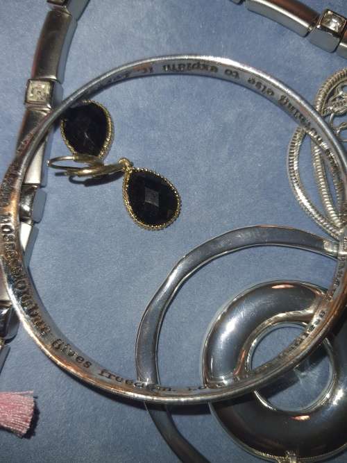 TWO SETS OF COSTUME SILVER PLATED NECKACE SETS SOLD AS IS