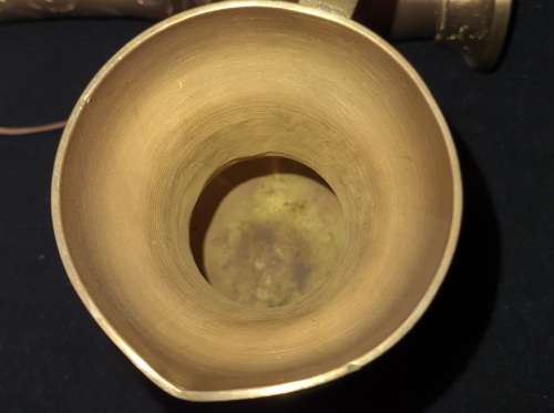 TWO COLLECTORS BRASS ORNAMENTAL JUGS