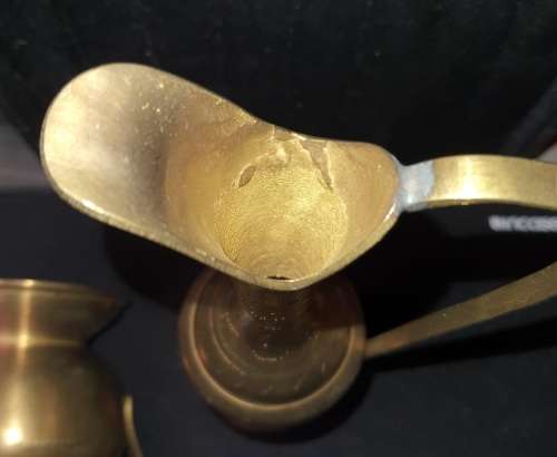 TWO COLLECTORS BRASS ORNAMENTAL JUGS