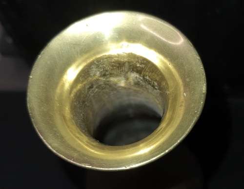 A VINTAGE BRASS VASE SOLD AS IS