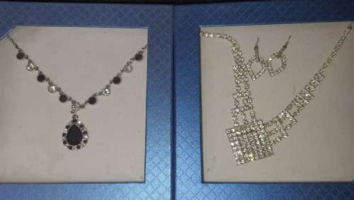 TWO EXQUISTE CLASSIC EVENING COSTUME NECKLACE SETS