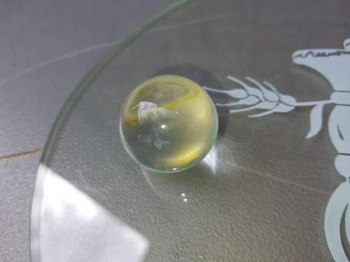 AN OVAL GLASS PLATTER WITH A JEWISH THEME SOLD AS IS