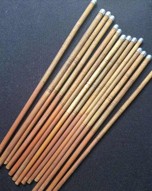 7 SETS OF VINTAGE CHOP STICKS ORGINAL SOLD AS IS